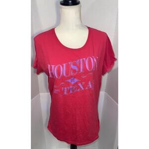 Women’s 707 Houston Texas T Shirt - Pink - Size XL